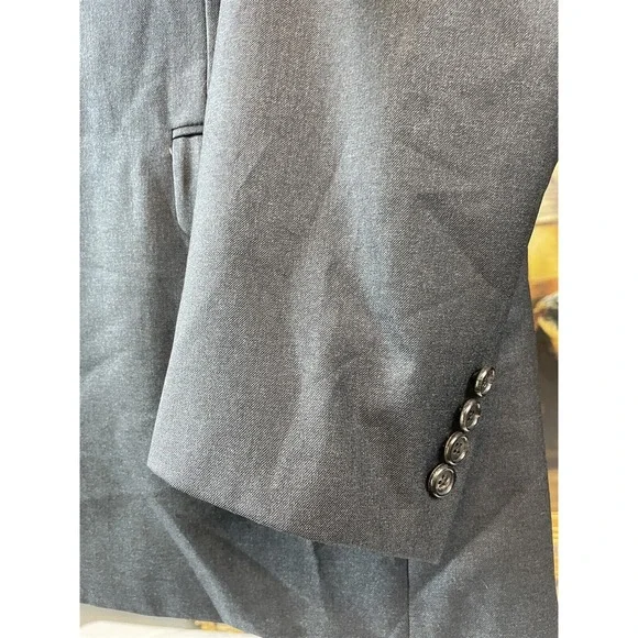 Hickey Freeman 42R USA Made Loro Piana Tasmanian‎ Super 130's Gray 2Btn Blazer